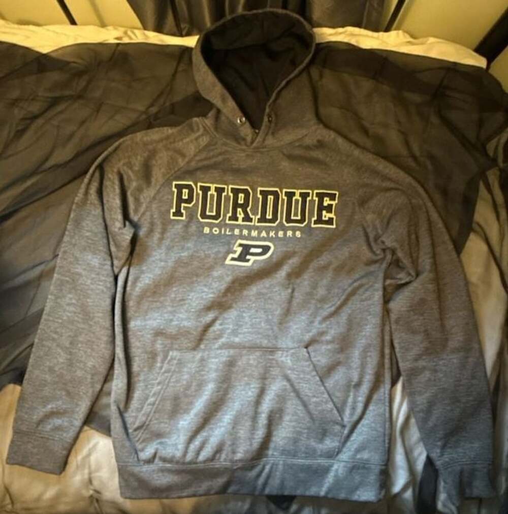 Colosseum Purdue Boilermakers Hoodie Size M Charcoal Gray Pullover